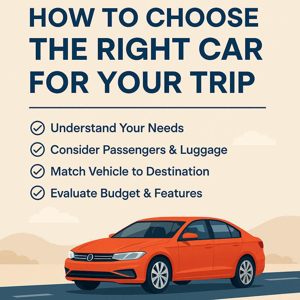 How to Choose the Right Car for Your Trip | SNR Travels Ahmedabad